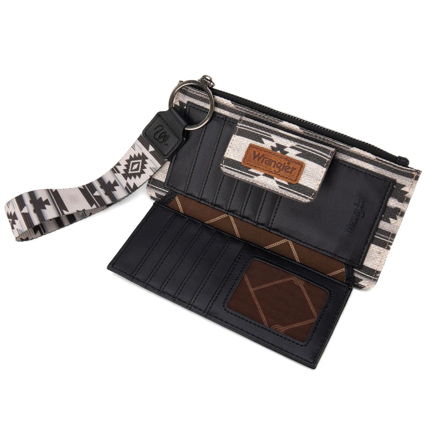 Wrangler Aztec Print Bi-Fold Wallet Wristlet