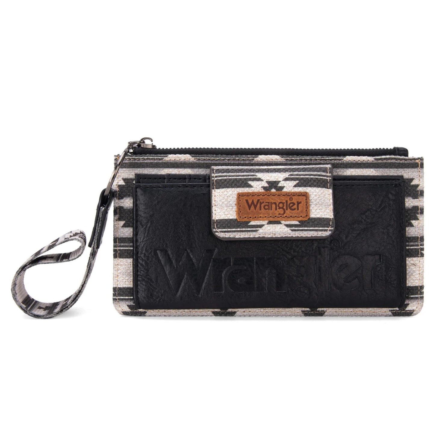 Wrangler Aztec Print Bi-Fold Wallet Wristlet