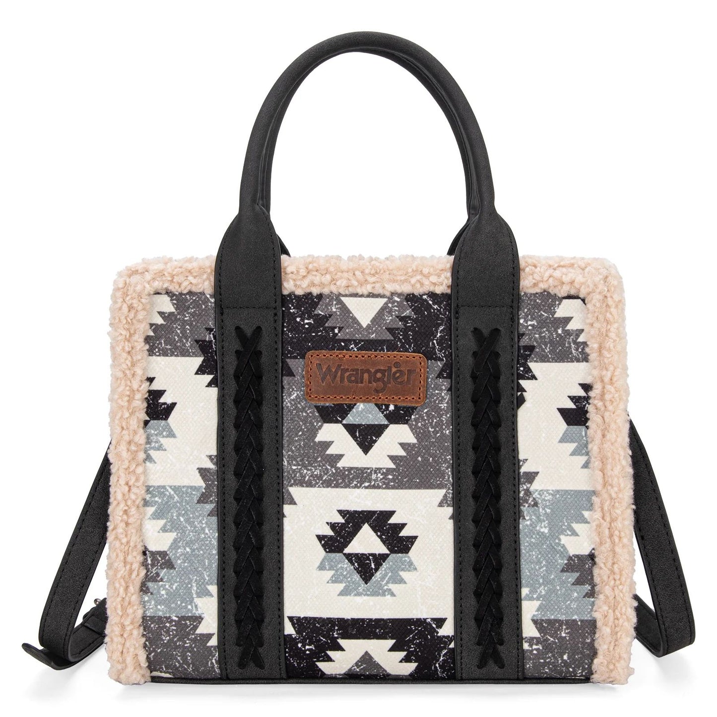 Wrangler Sherpa Southwestern Print Small Canvas Crossbody