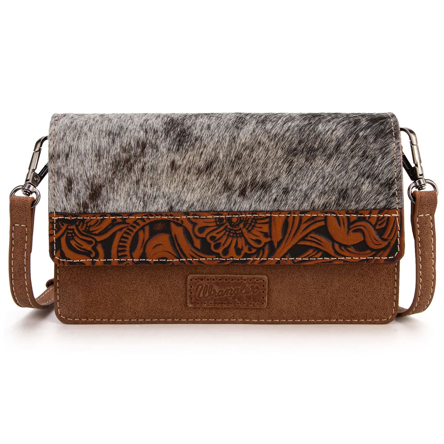 Wrangler Hair-On Cowhide Wallet or Crossbody