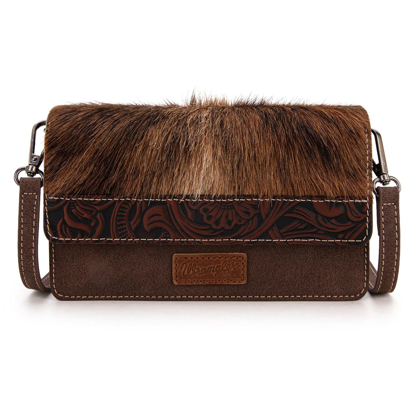 Wrangler Hair-On Cowhide Wallet or Crossbody