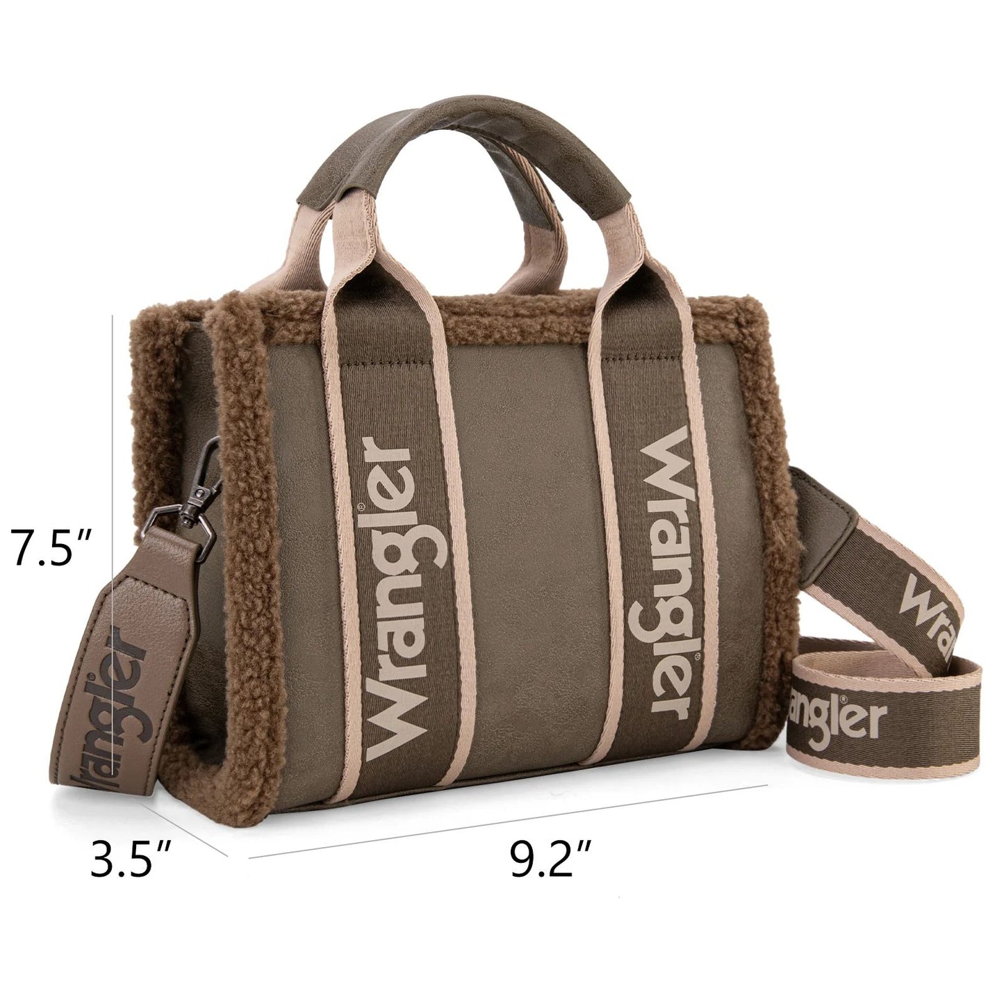 Wrangler Sherpa Mini Canvas Crossbody