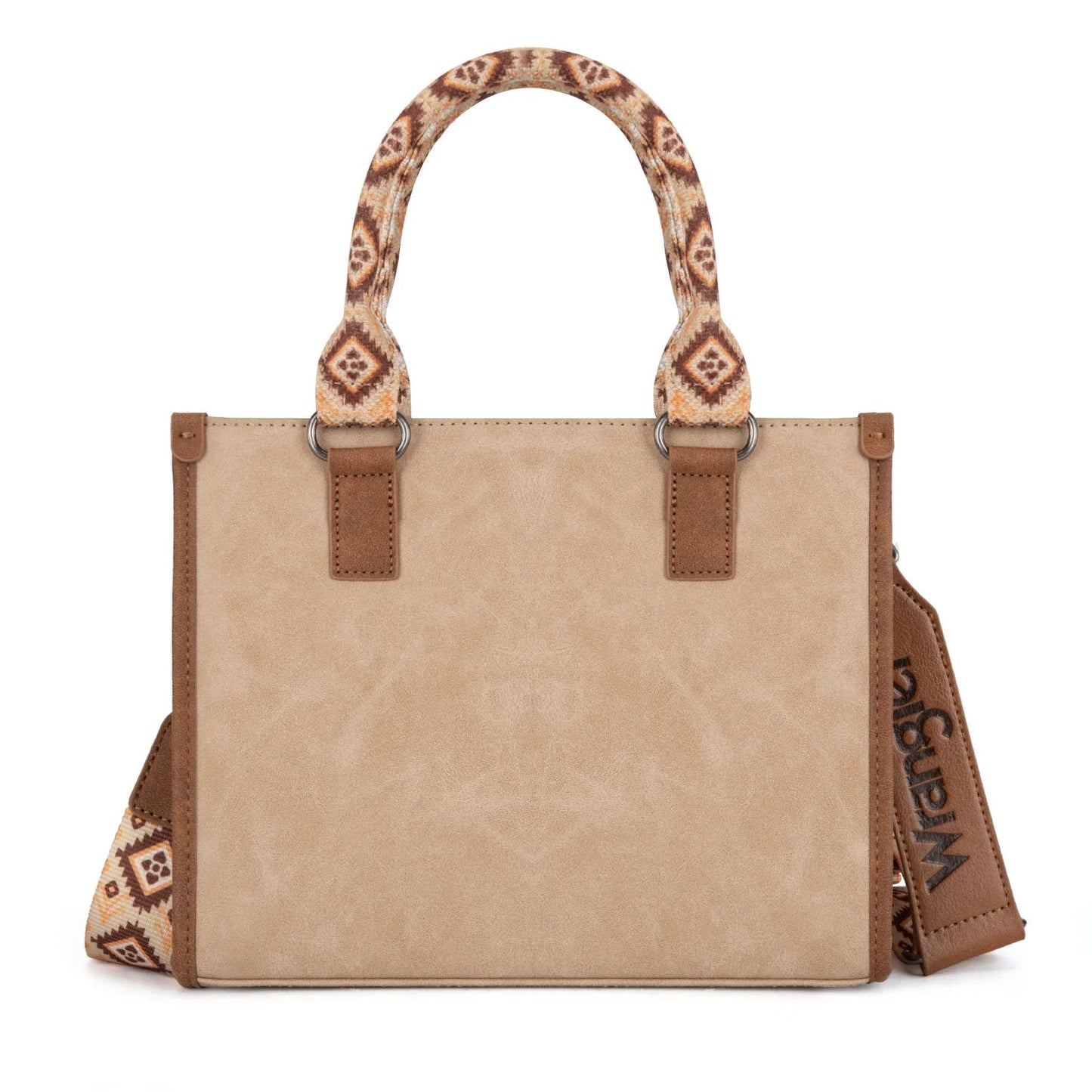 Wrangler Solid Aztec Print Crossbody Tote