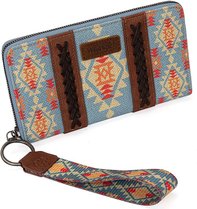 Wrangler Wallet Aztec Clutch Wristlet Wallet