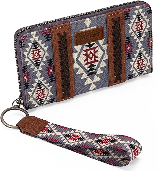 Wrangler Wallet Aztec Clutch Wristlet Wallet