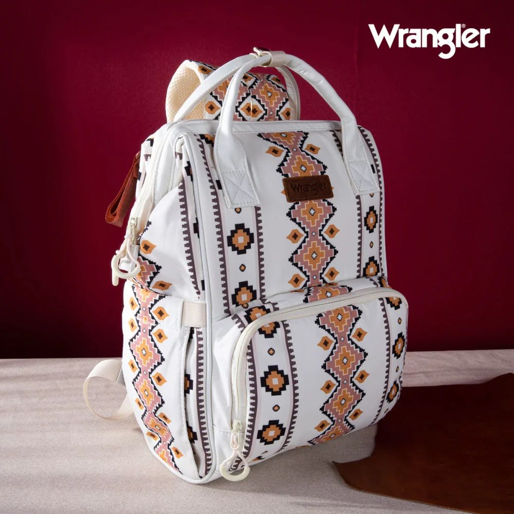 Wrangler Allover Aztec Dual Sided Backpack - TAN