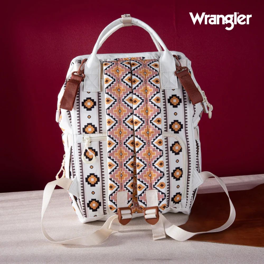 Wrangler Allover Aztec Dual Sided Backpack - TAN