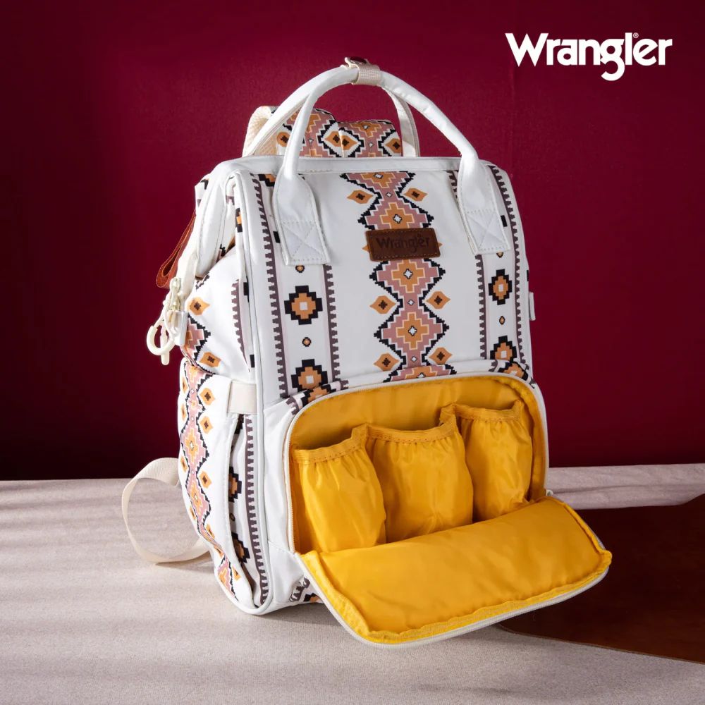 Wrangler Allover Aztec Dual Sided Backpack - TAN