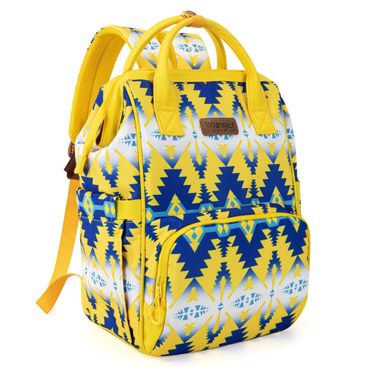 Wrangler Allover Aztec Dual Sided Backpack - Yellow