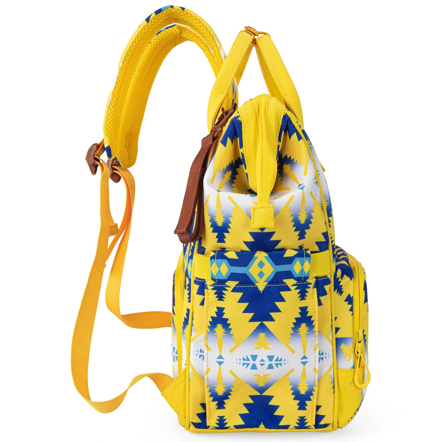 Wrangler Allover Aztec Dual Sided Backpack - Yellow