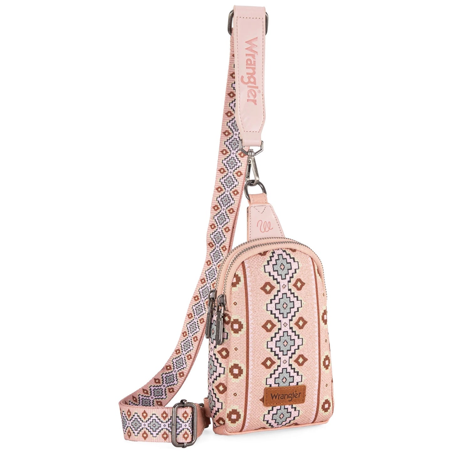 Wrangler Allover Aztec Dual Sided Print Crossbody Sling Chest Bag