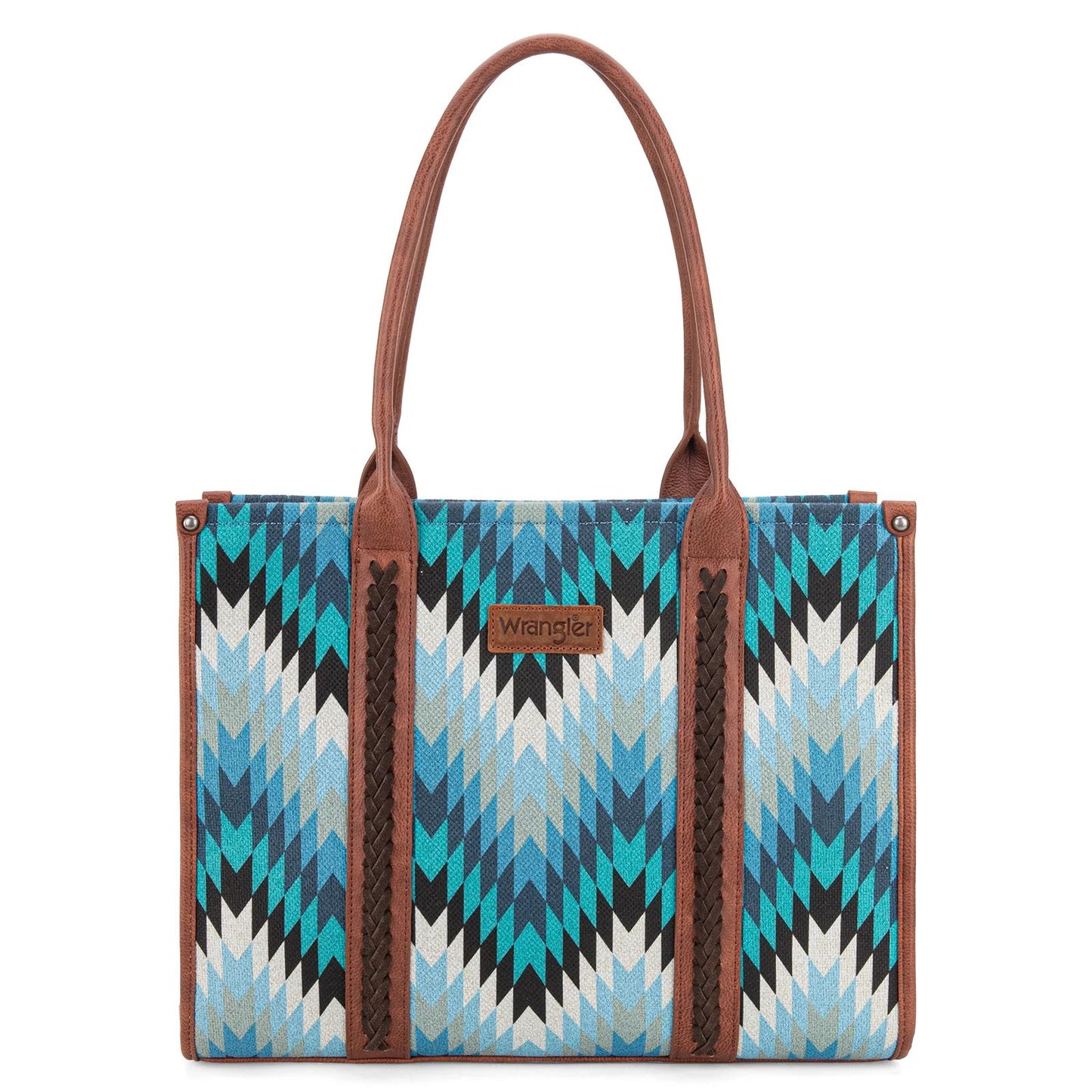 Wrangler Southwestern Pattern Dual Sided Print Concealed Carry Wide Tote