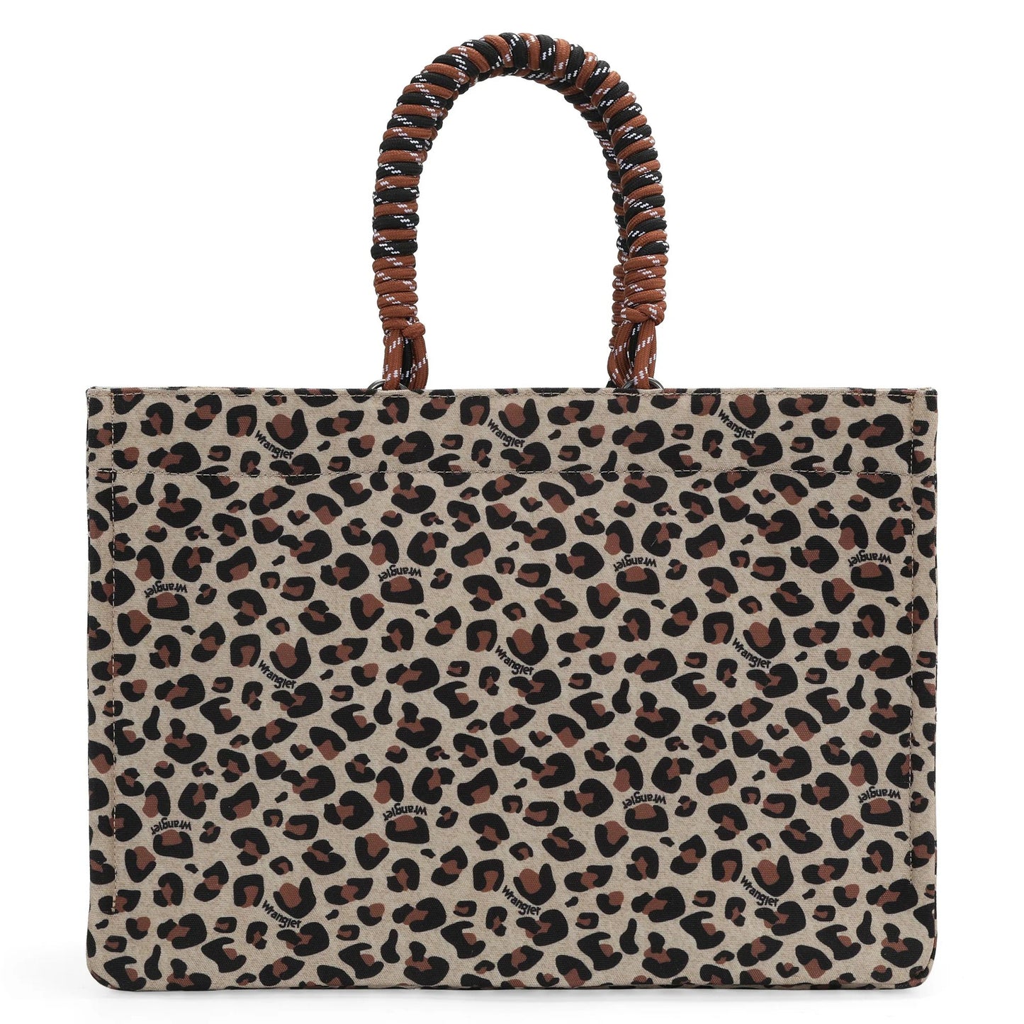 Wrangler Leopard Print Dual Sided Print Canvas Wide Tote