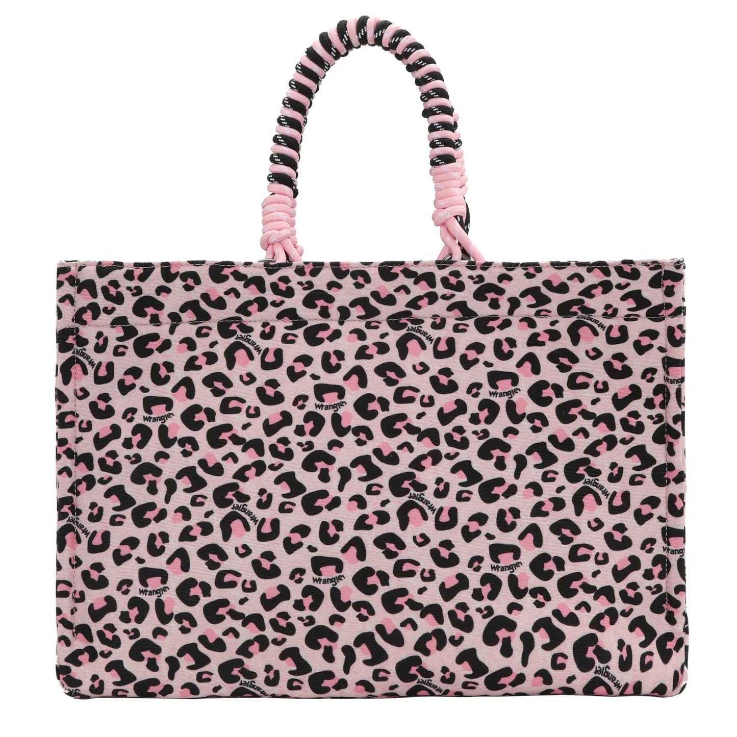 Wrangler Leopard Print Dual Sided Print Canvas Wide Tote