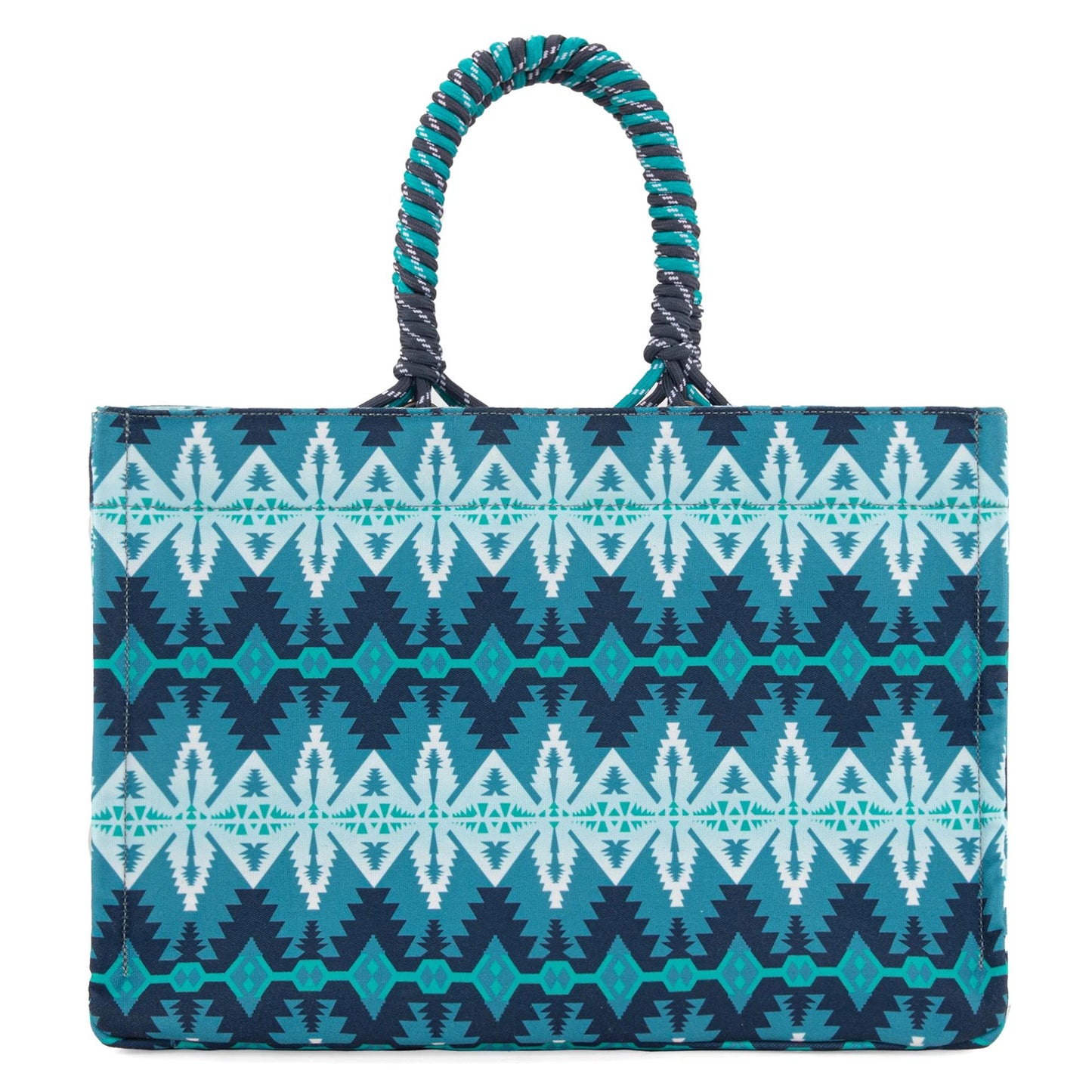 Wrangler Southwestern Print Dual Sided Print Canvas Wide Tote Jean