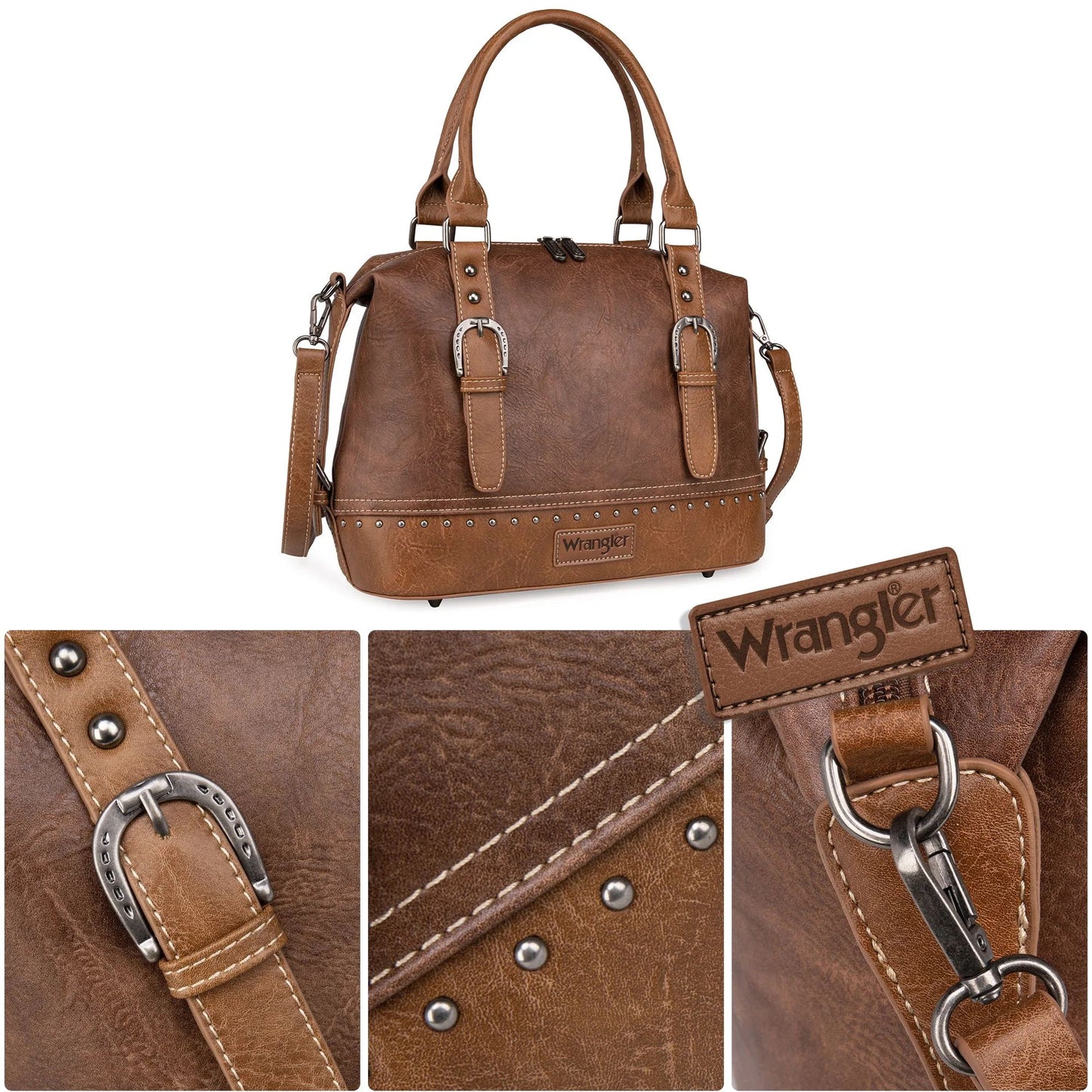 Wrangler Buckle Classic Barrel Satchels