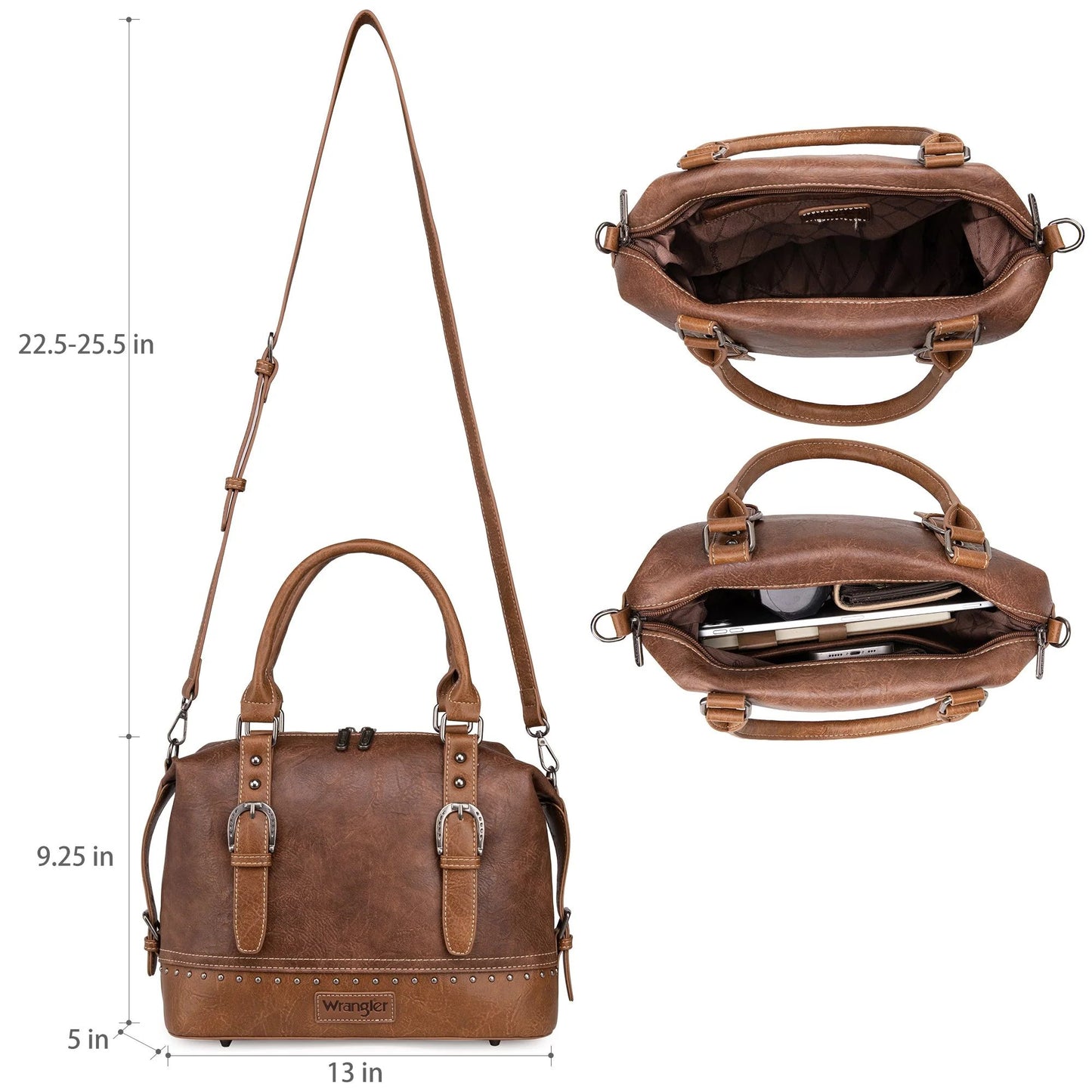 Wrangler Buckle Classic Barrel Satchels