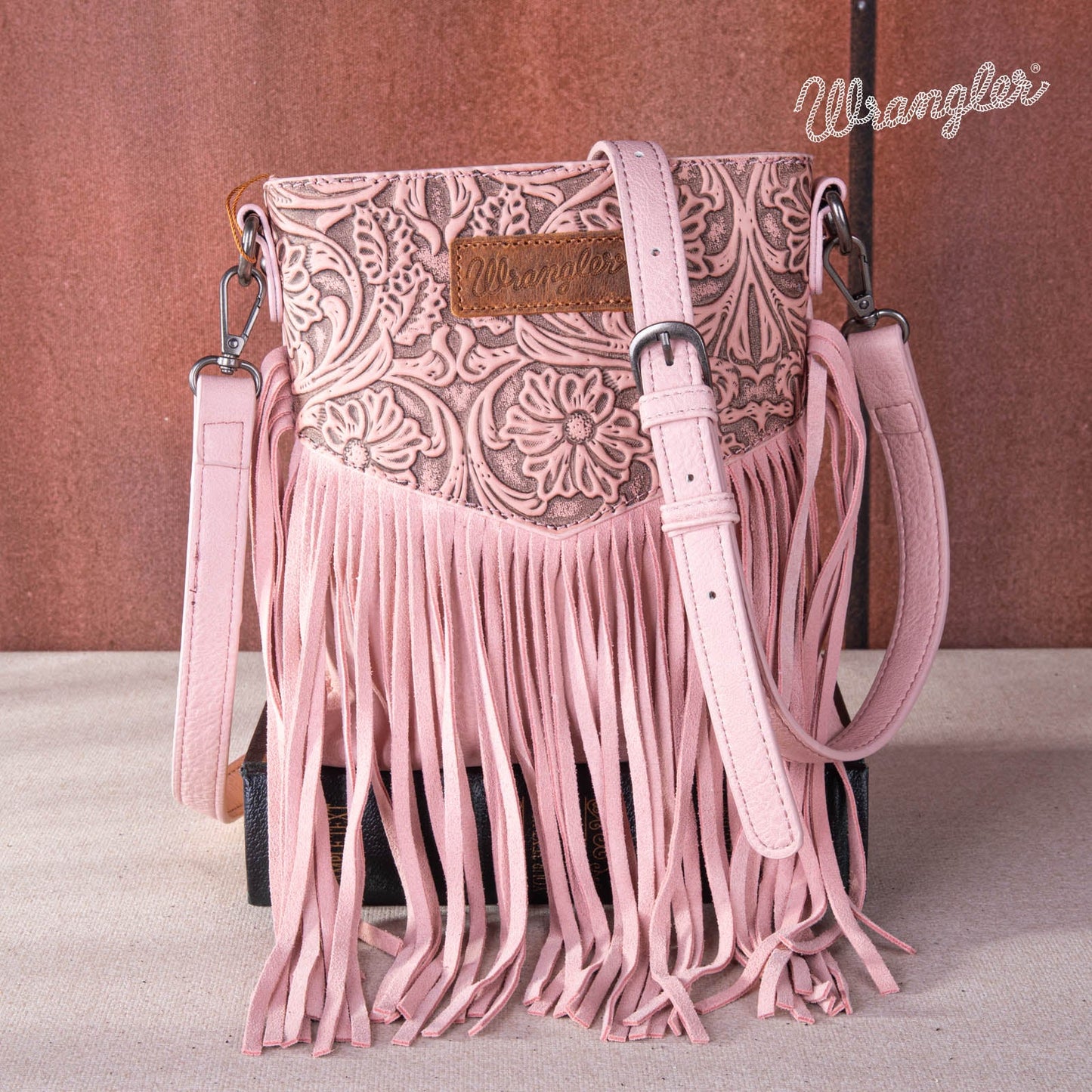 Wrangler Vintage Floral Embossed Fringe Crossbodys