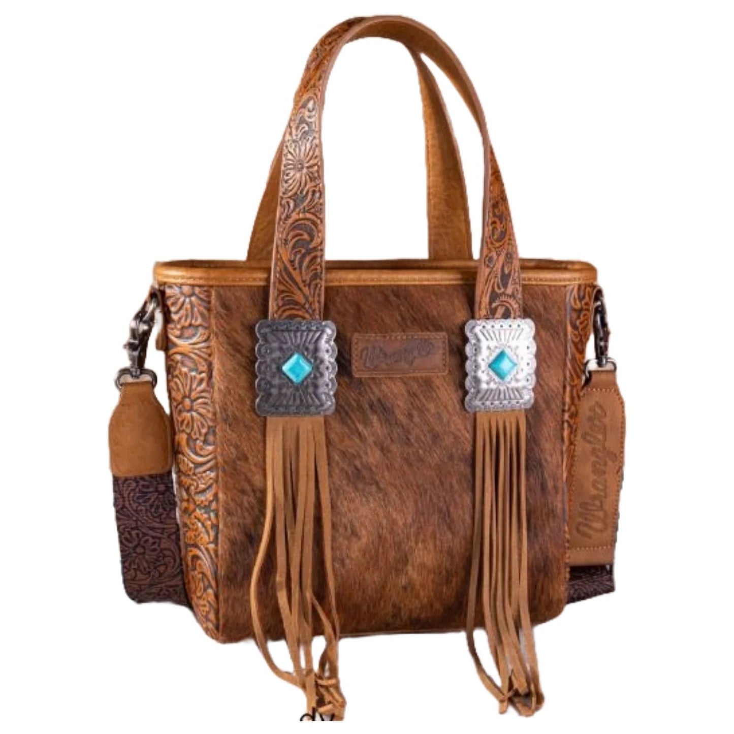 Wrangler Cowhide Fringe Concealed Carry Purse