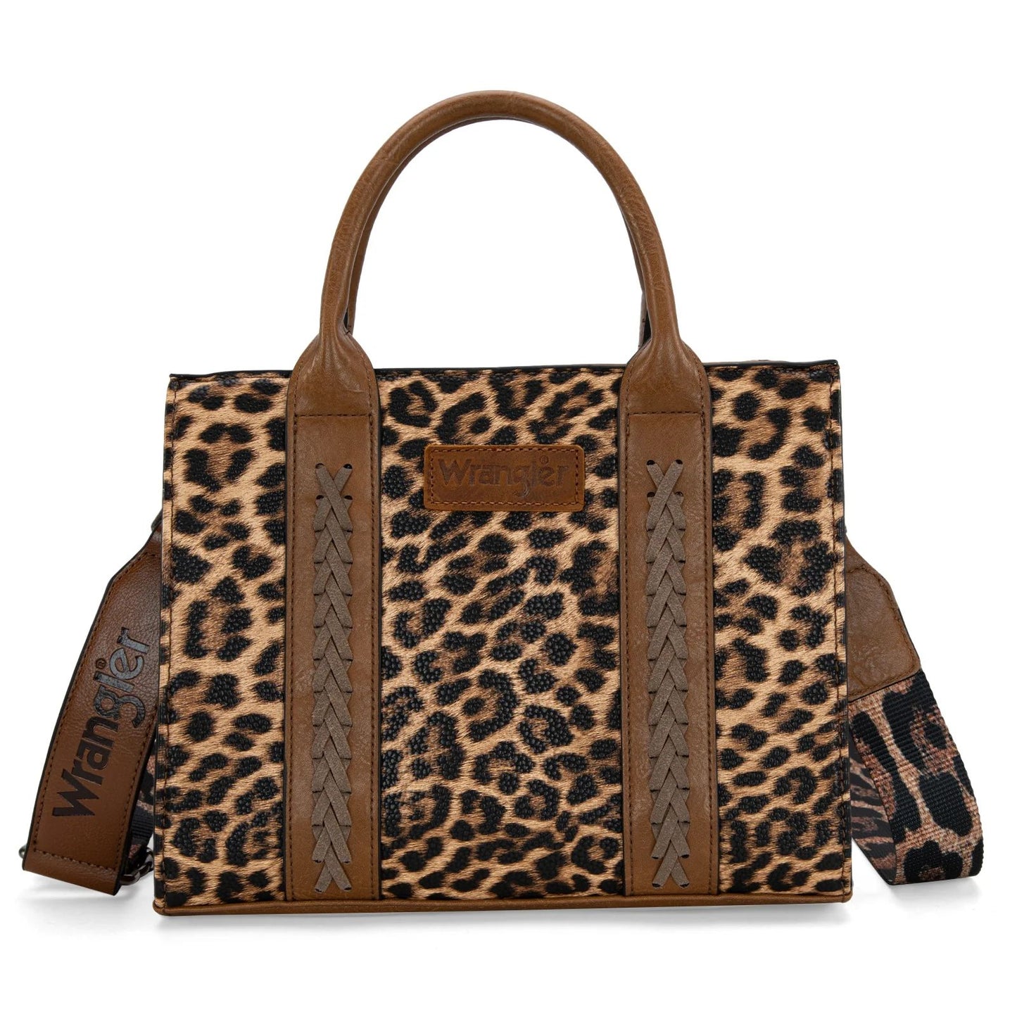 Wrangler Leopard Print Concealed Carry Tote/Crossbody - Leopard