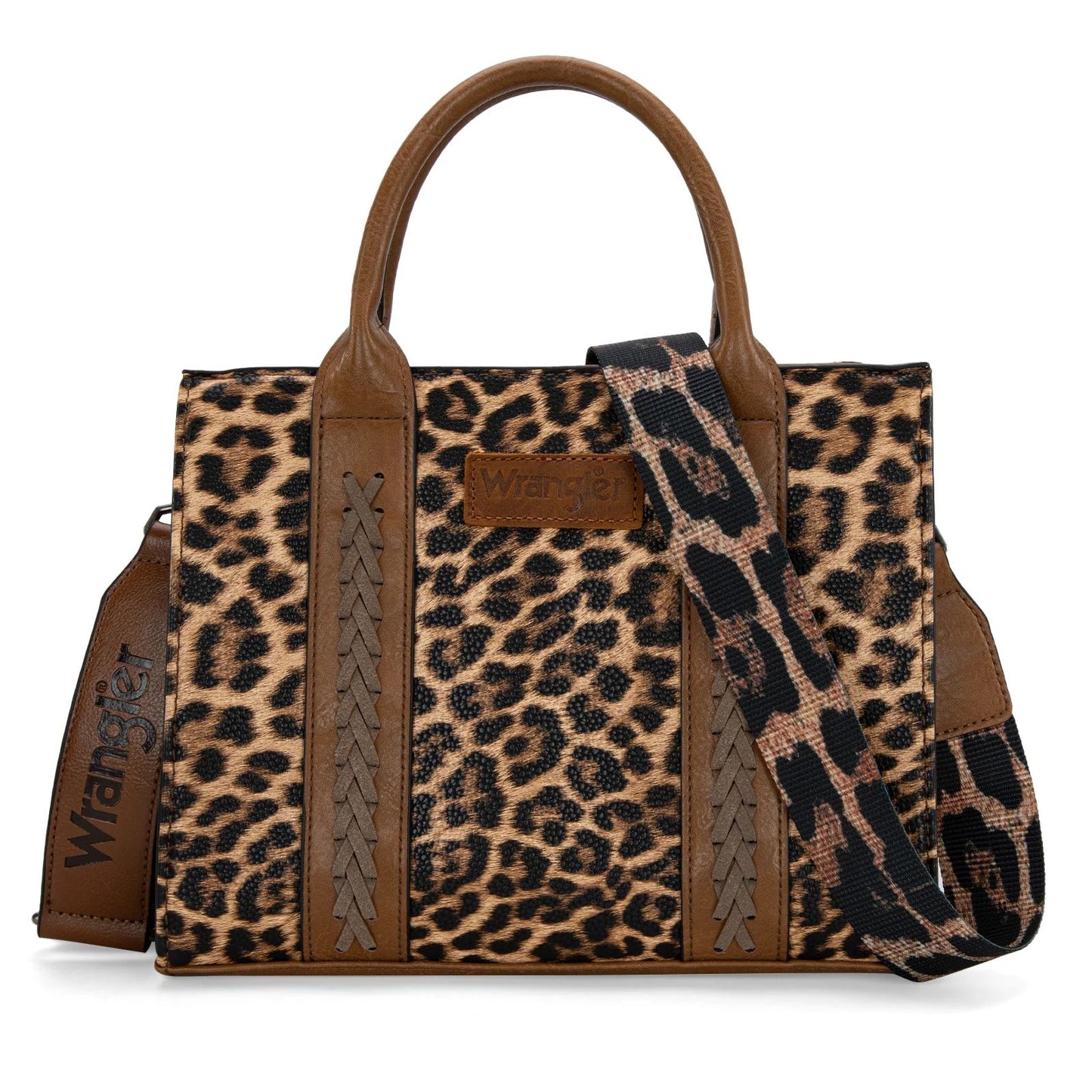 Wrangler Leopard Print Concealed Carry Tote/Crossbody - Leopard