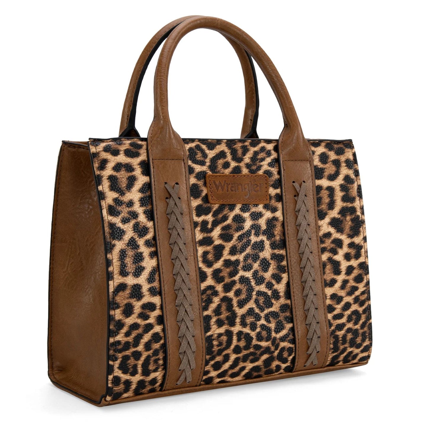 Wrangler Leopard Print Concealed Carry Tote/Crossbody - Leopard