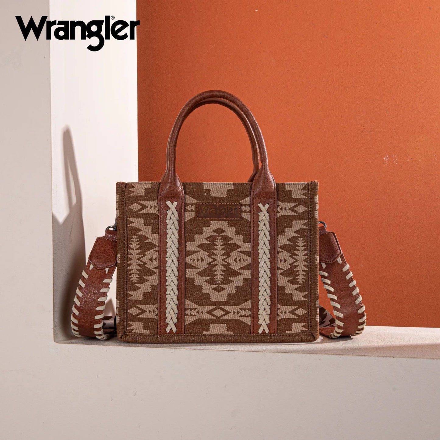 Wrangler Southwestern Pattern Dual Sided Print Concealed Carry -Crossbody