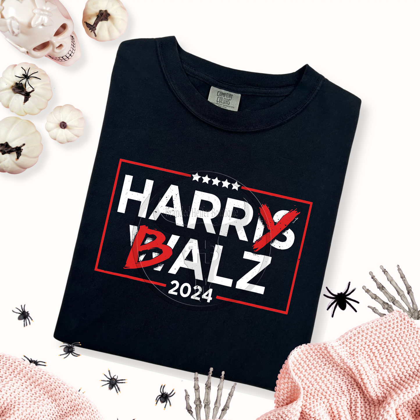 Harris Walz Hilarious No One Likes Harry Balz - Cotton / Poly T-Shirt