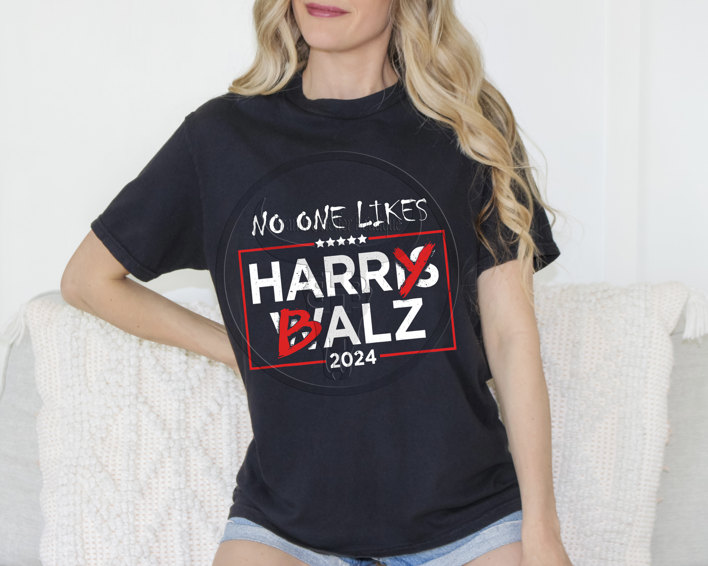 Harris Walz Hilarious No One Likes Harry Balz - Cotton / Poly T-Shirt