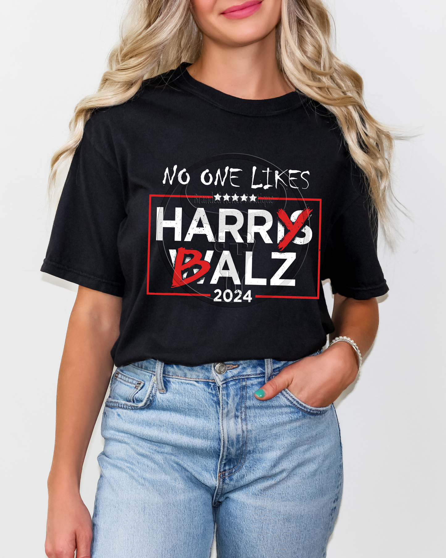 Harris Walz Hilarious No One Likes Harry Balz - Cotton / Poly T-Shirt