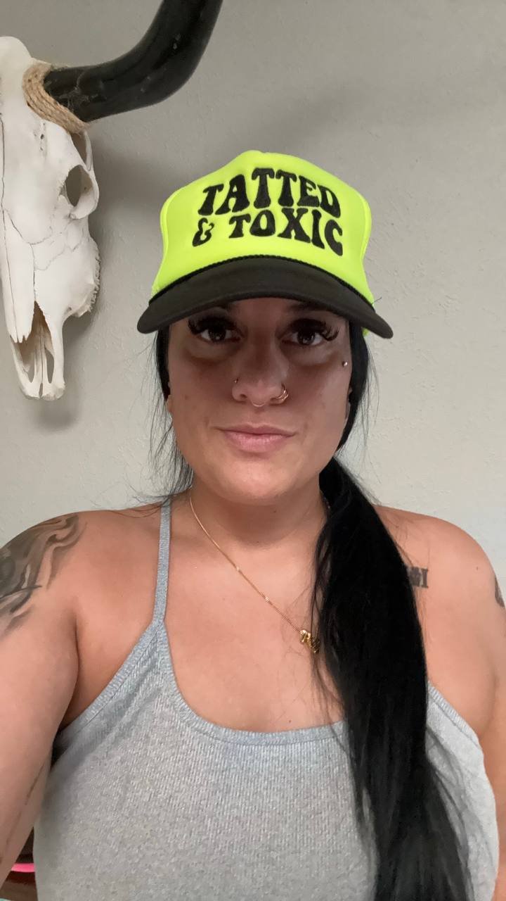 "Tatted & Toxic" Embroidered Hat