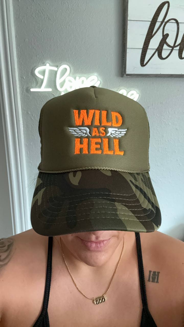 "Wild as Hell" Embroidered Hat